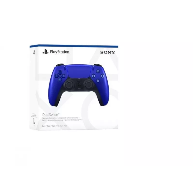 Bezprzewodowy gamepad Sony DualSense — niebieski kobaltowy, do PlayStation 5, wbudowany akumulator litowo-jonowy, czujnik ruchu, sprzężenie dotykowe, gniazdo 3,5 mm jack