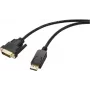 Kabel przejściowy Renkforce DisplayPort / DVI Wtyk DisplayPort, DVI-D 24+1-styk. Wtyk 1,80 m Czarny RF-5771518 Kabel DVI w osłonie PVC (RF-5771518)