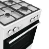 Wolnostojąca kuchenka gazowa Gorenje GG6A10WFFM, biała, płyta 4-palnikowa, piekarnik gazowy 72 L, przednie pokrętła sterujące