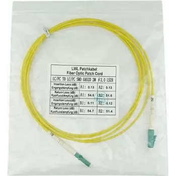 Kabel światłowodowy BlueOptics SFP2121BU20MM, 20 m, złącza LC, G.657.A1, żółty