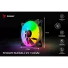 Wentylator obudowy SAVIO Blast 120mm ARGB PWM - Czarny
