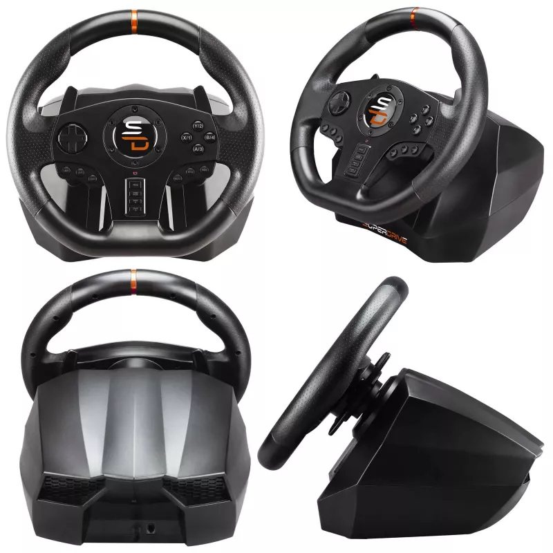Subsonic SA5595-PC Kontroler do gier Czarny Kierownica USB z pedałami