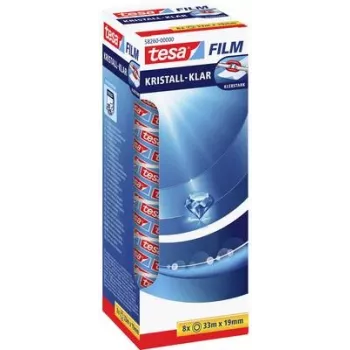 Taśma klejąca Tesa 58260 przezroczysta 19 mm x 33 m — zestaw 8 sztuk