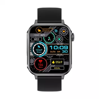 Smartwatch Colmi P80 czarny — noszone na nadgarstku, kolorowy wyświetlacz, monitorowanie zdrowia i aktywności