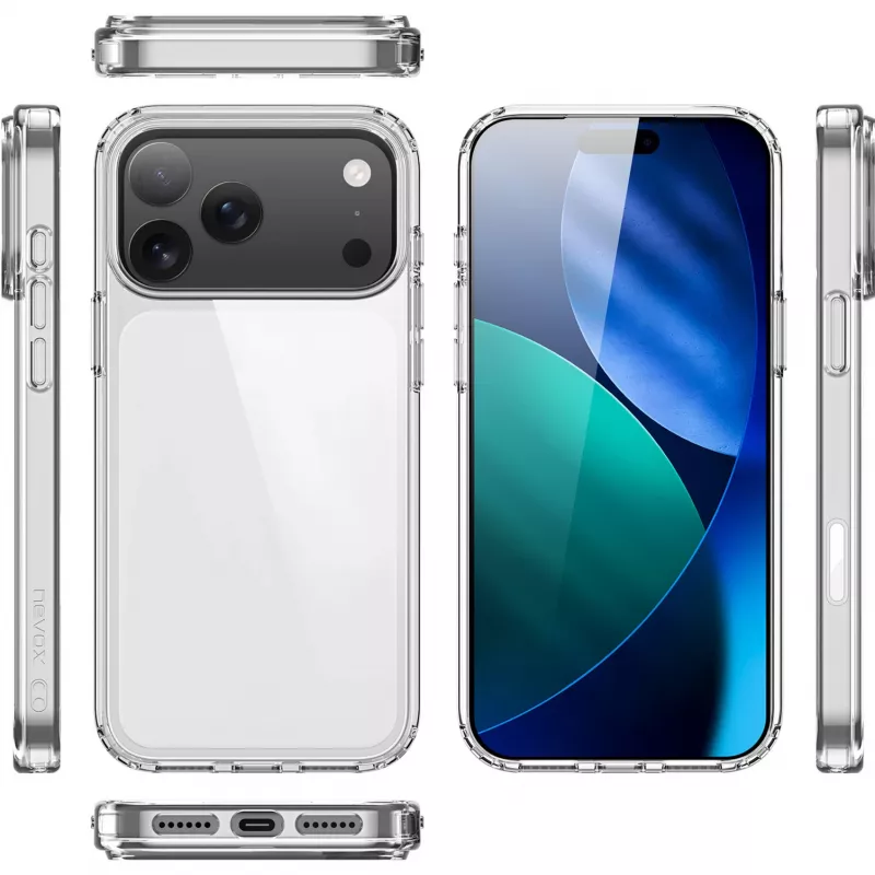 Nevox StyleShell SHOCKFlex - iPhone 17 Pro 6.3, przezroczysty