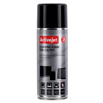 Pianka do czyszczenia sprzętu ActiveJet AOC-105, spray 400 ml do ekranów LCD/LED/Plasma i tworzyw sztucznych
