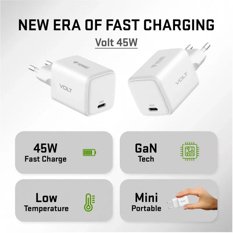 Ładowarka USB-C YENKEE G45 VOLT 45W Power Delivery 3.0, wyjście 3A