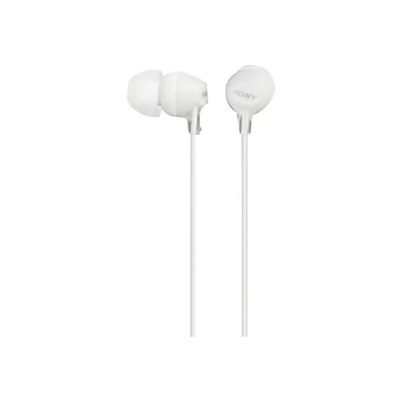 Sony MDR-EX15LP, Przewodowe, 8 - 22000 Hz, Muzyka, 3 g, Słuchawki, Biały
