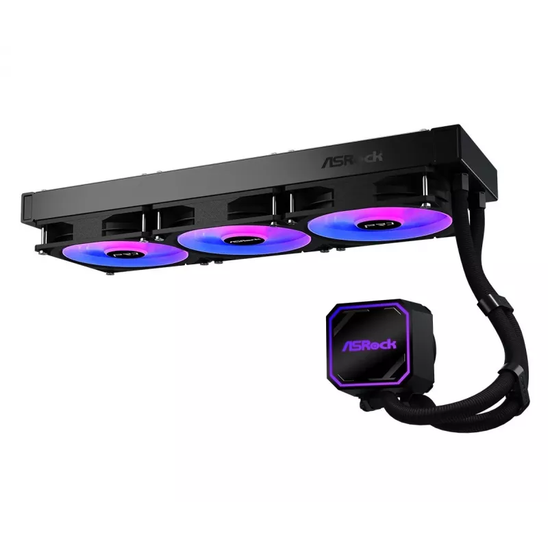 Chłodzenie CPU ASROCK Pro 360 ARGB Czarny — model ASROCK 90-APRA36-BAAGA6, chłodzenie cieczą AIO 360 mm, podświetlenie ARGB