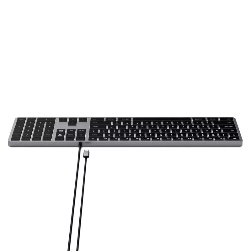 Satechi cienki W3 Klawiatura USB-C z klawiaturą numeryczną (szary)