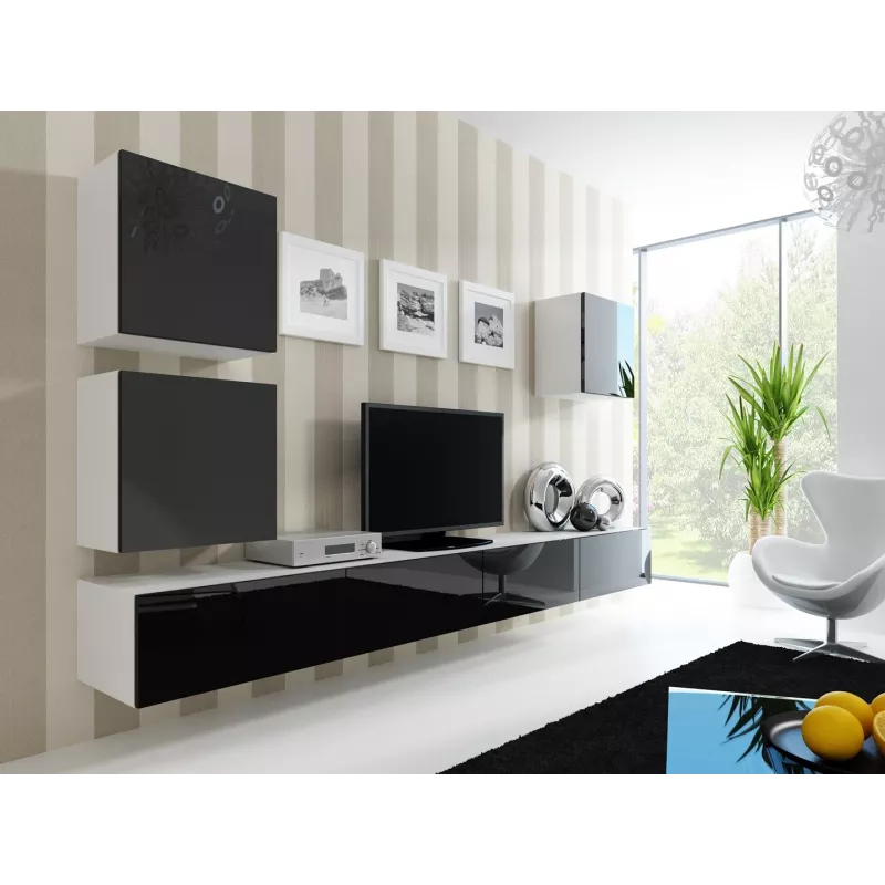 Cama Square Szafka VIGO 50/50/30 biały/czarny połysk