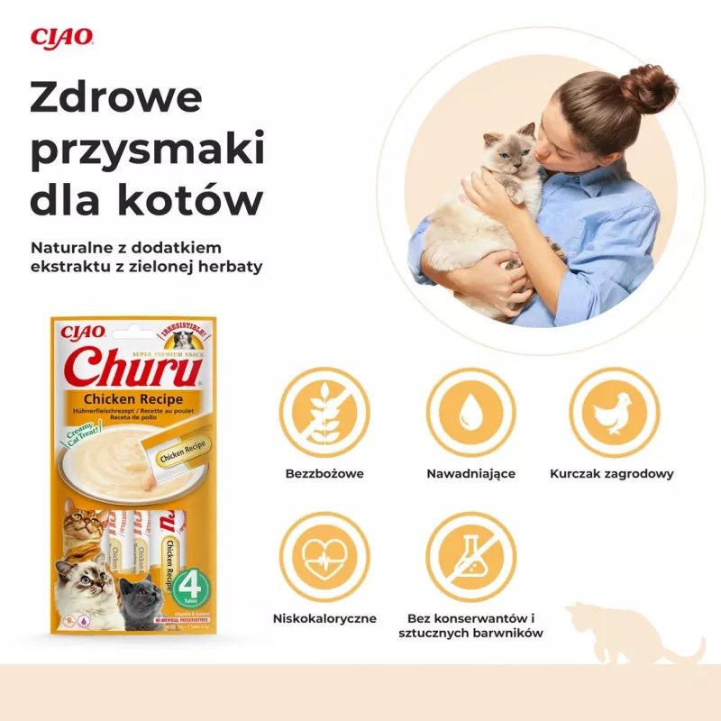 INABA Churu Chicken - przysmaki dla kota - 4x14 g