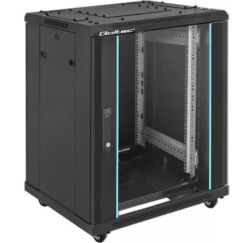 Szafa rack QOLTEC 54518 19 cali 15U — obudowa stalowa 19-calowa