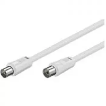Wentronic Goobay Antenna Connection Cable, 100% Shielded, biały, 5 m - Coax Plug Koax-Socket (50720)