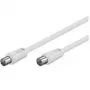Wentronic Goobay Antenna Connection Cable, 100% Shielded, biały, 5 m - Coax Plug Koax-Socket (50720)