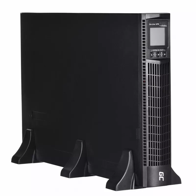 Zasilacz bezprzerwowy zielony Cell UPS15 — Online podwójna konwersja 3 kVA (2700 W), 6 gniazd AC, czysty sinus, LCD, tower, 6×12V/9Ah akumulatory