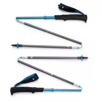 DIAMOND Czarny DISTANCE CARBON TREKKING POLES, 115 CM - DESERT SKY