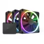 NZXT F120 RGB 120mm ARGB Wentylator Obudowy Zestaw 3 sztuk - Czarny