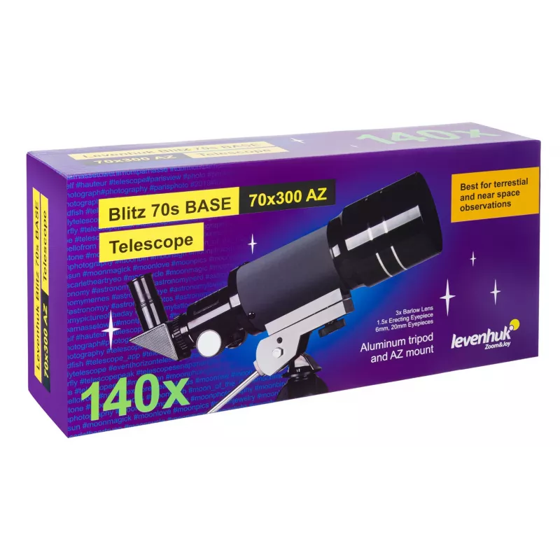 Levenhuk Blitz 70s Base Refraktor 140x Szary
