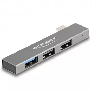 DeLOCK 3 Port cienki Hub USB USB Type-C 10 Gbps 2 x USB 2.0