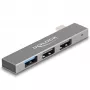 DeLOCK 3 Port cienki Hub USB USB Type-C 10 Gbps 2 x USB 2.0