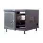 Półka rack TECHLY 367652 organizer kabli z mocowaniem samoprzylepnym 3M, stal, 550×550×410 mm, czarny