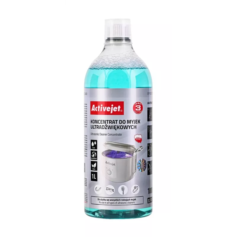 Koncentrat czyszczący do ultradźwiękowych myjek UV ActiveJet AOC-600, butelka z rozpylaczem 1 l