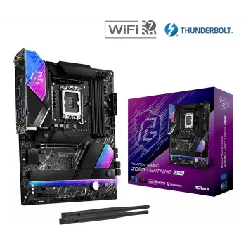 Płyta główna ASRock Z890 Lightning WiFi — Intel Z890, LGA1851, ATX, 4× DDR5, Wi‑Fi 7, LAN 2.5Gb, Thunderbolt 4