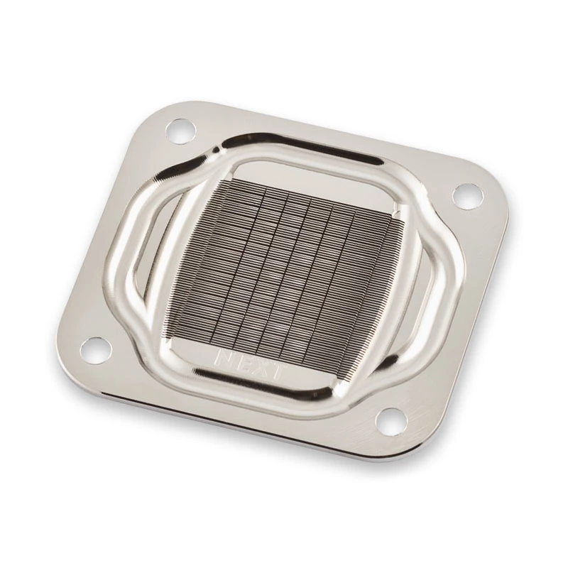 Blok wodny Aqua-Computer 21801 — akryl/aluminium/nikiel, 98×98×22 mm