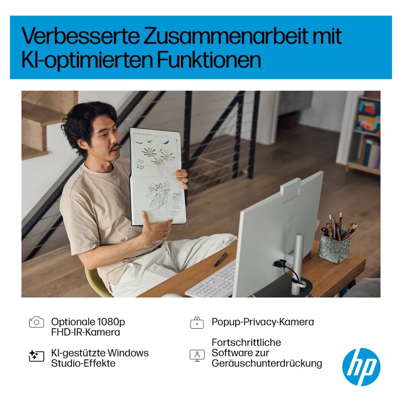 Komputer All-in-One HP (kompletne rozwiązanie) 27-ct2073ng AMD Ryzen AI 7-350 512GBSSD 16GB biały (27-ct2073ng)