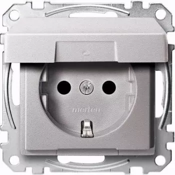 Gniazdo wtyczkowe Merten MEG2310-0460 CEE 7/3 Aluminium (MEG2310-0460)