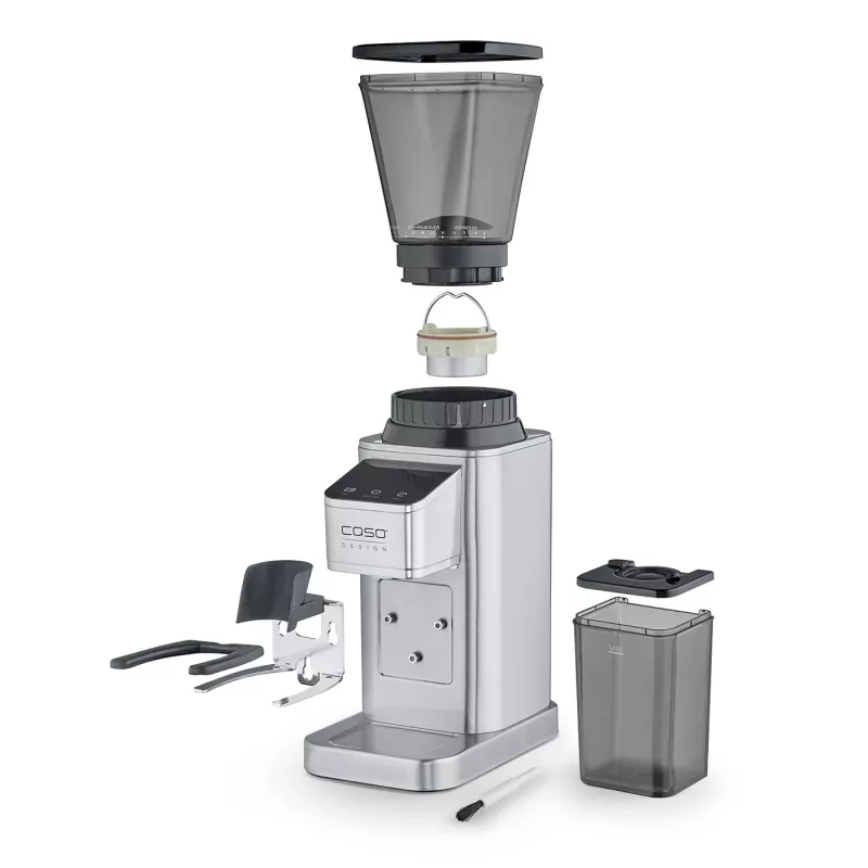 Młynek do kawy Caso | Barista Chef ze stali nierdzewnej | 150 W | Pojemność na ziarna kawy 250 g | Liczba filiżanek 12 szt. | Stal nierdzewna