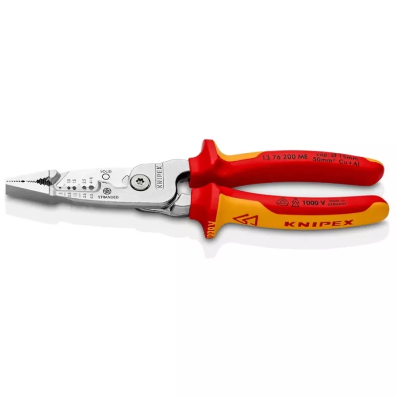 Striptaser do kabli Knipex 13 76 200 ME 6 mm pojemność zdejmowania izolacji Czerwony Stal nierdzewna Żółty