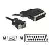 adapter kablowya wideo DeLOCK 65028 SCART (21-pin) do VGA (D-Sub) 2 m