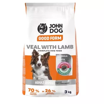 Sucha karma dla psa John Dog Good Form Adult Veal with Lamb, 3 kg