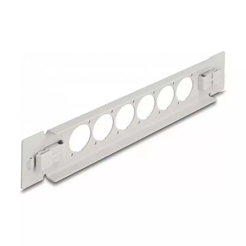 Panel krosowy DeLOCK 10 cali D-Type 6 portów bez narzędzi szary