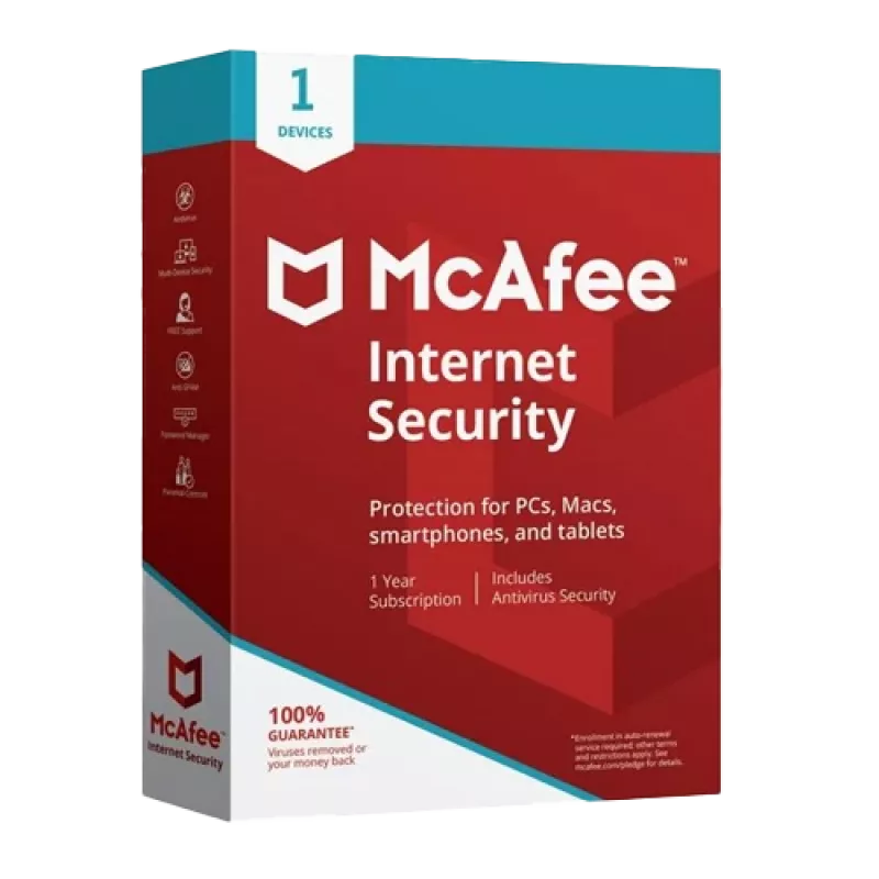 McAfee Internet Security - 1 Użytkownik 1 Rok, Globalny