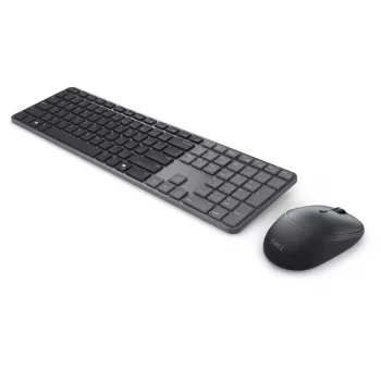 DELL Pro 7 cienki KM726 klawiatura Zawiera mysz Biuro/Dom RF Wireless + Bluetooth QWERTY US International Czarny