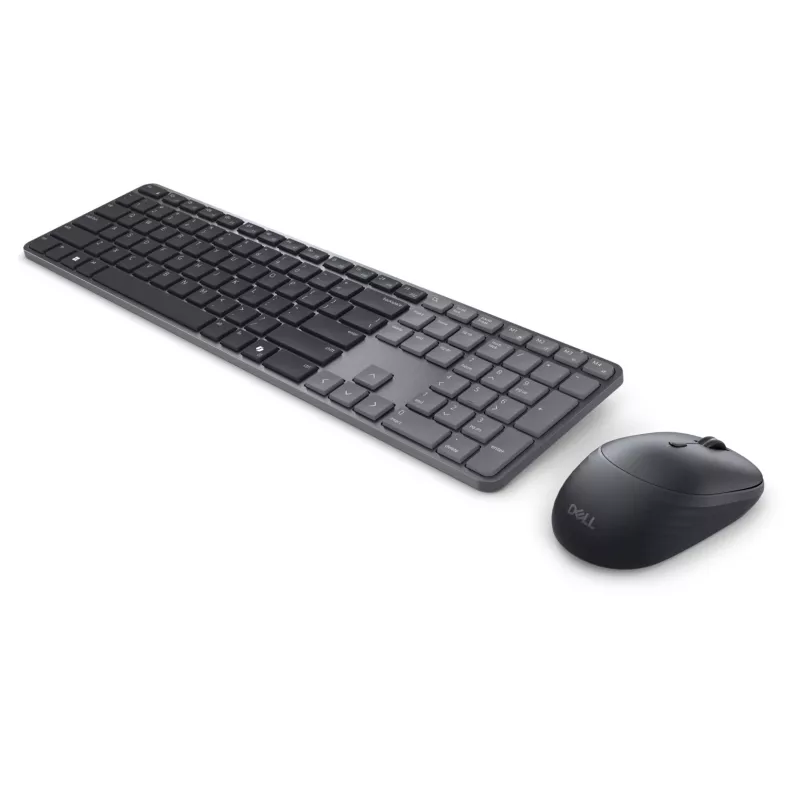 DELL Pro 7 cienki KM726 klawiatura Zawiera mysz Biuro/Dom RF Wireless + Bluetooth QWERTY US International Czarny