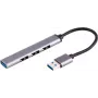 USB Hub S/CONN 13-50001 USB 3.2 Gen 1 Type-A 5000 Mbit/s szary