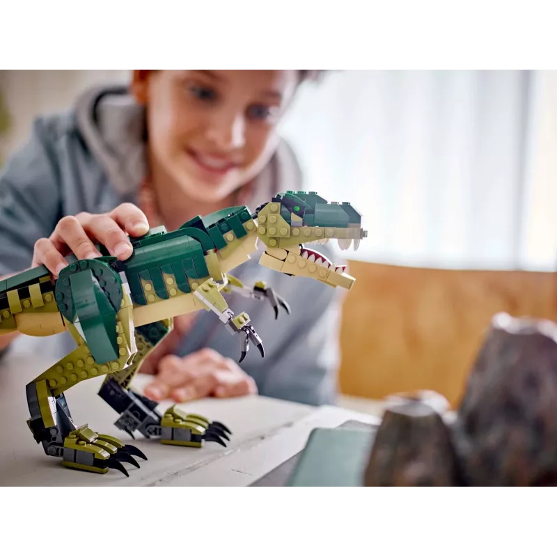 Zabawka konstrukcyjna LEGO Creator 3-w-1 T.Rex, zestaw do zbudowania, 626 szt., wysokość 150 mm, wiek 9+