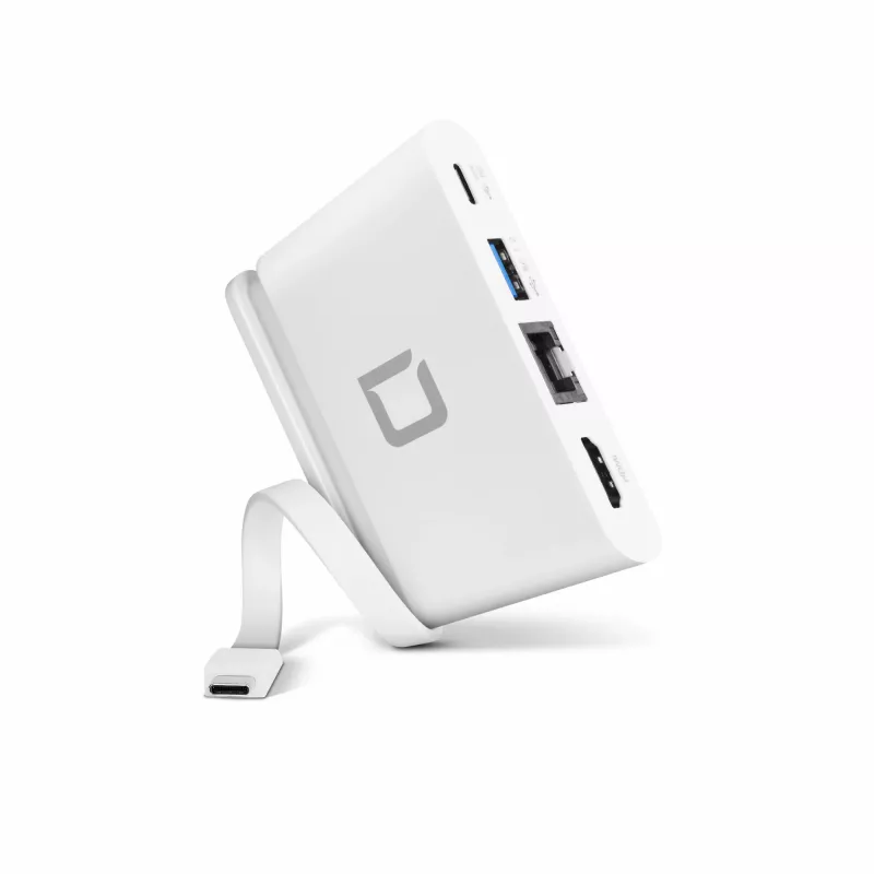 DICOTA USB-C Przenośna Stacja Dokująca 4-w-1 z HDMI - stacja dokująca - USB-C - HDMI (D31730)