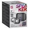 Głośniki komputerowe 2.1 DEFENDER V13 — 11W RMS (6W satelity, 5W subwoofer), zasilanie USB, wejście 3,5 mm, czarne