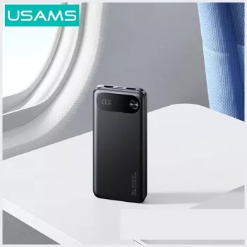Power bank usams PB80 PD20W 10000mAh — przenośna ładowarka, czarna