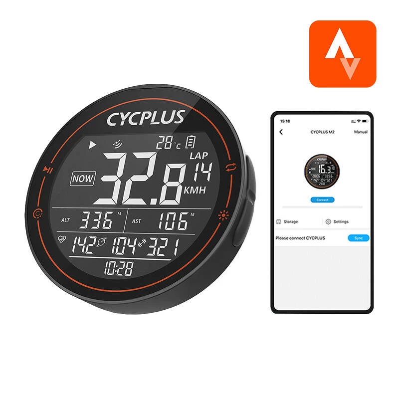 Komputer rowerowy Cycplus M2 - kompatybilny ze Strava, TrainingPeaks itp.