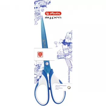 Pojedynczy długopis Herlitz my.pen prosty Cut niebiesko-biały