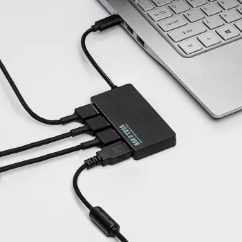 Akyga AK-AD-52 Aktywny hub USB-C, USB-C (M) do 4x USB-A (F), USB 3.1, 20 cm