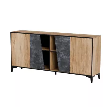 Cama 4D komoda OVO 180x38xH83 dąb/beton