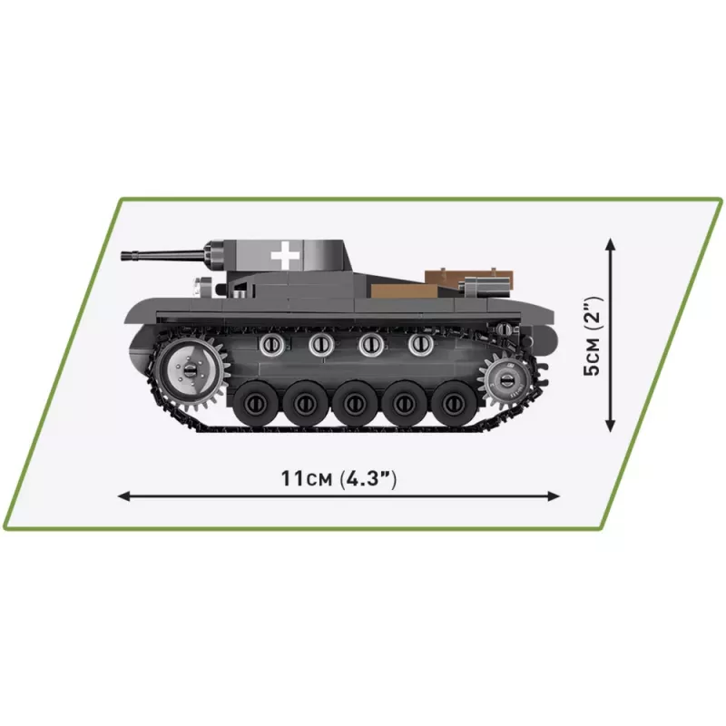 Zestaw konstrukcyjny Cobi Panzer II Ausf. A — 250 elementów, czarny
