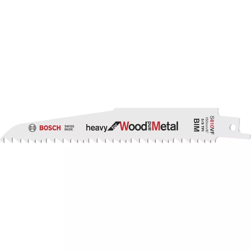 Bosch S 610 DF Heavy for Wood and Metal brzeszczoty do piły szablastej, 150 mm, 5 szt.
